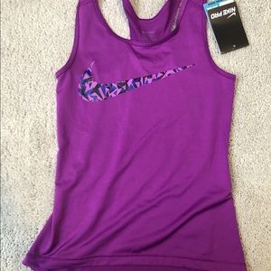 Purple NikePro Dri fit tank top